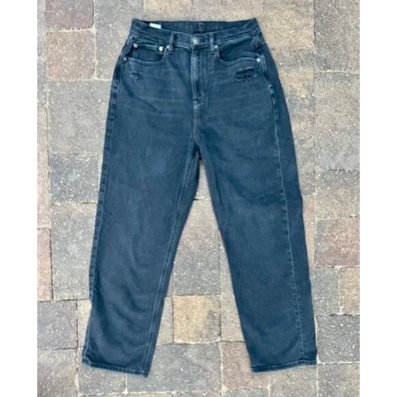 American Eagle high rise 90s retro boyfriend distressed jeans size 10x27 - Picture 2 of 5